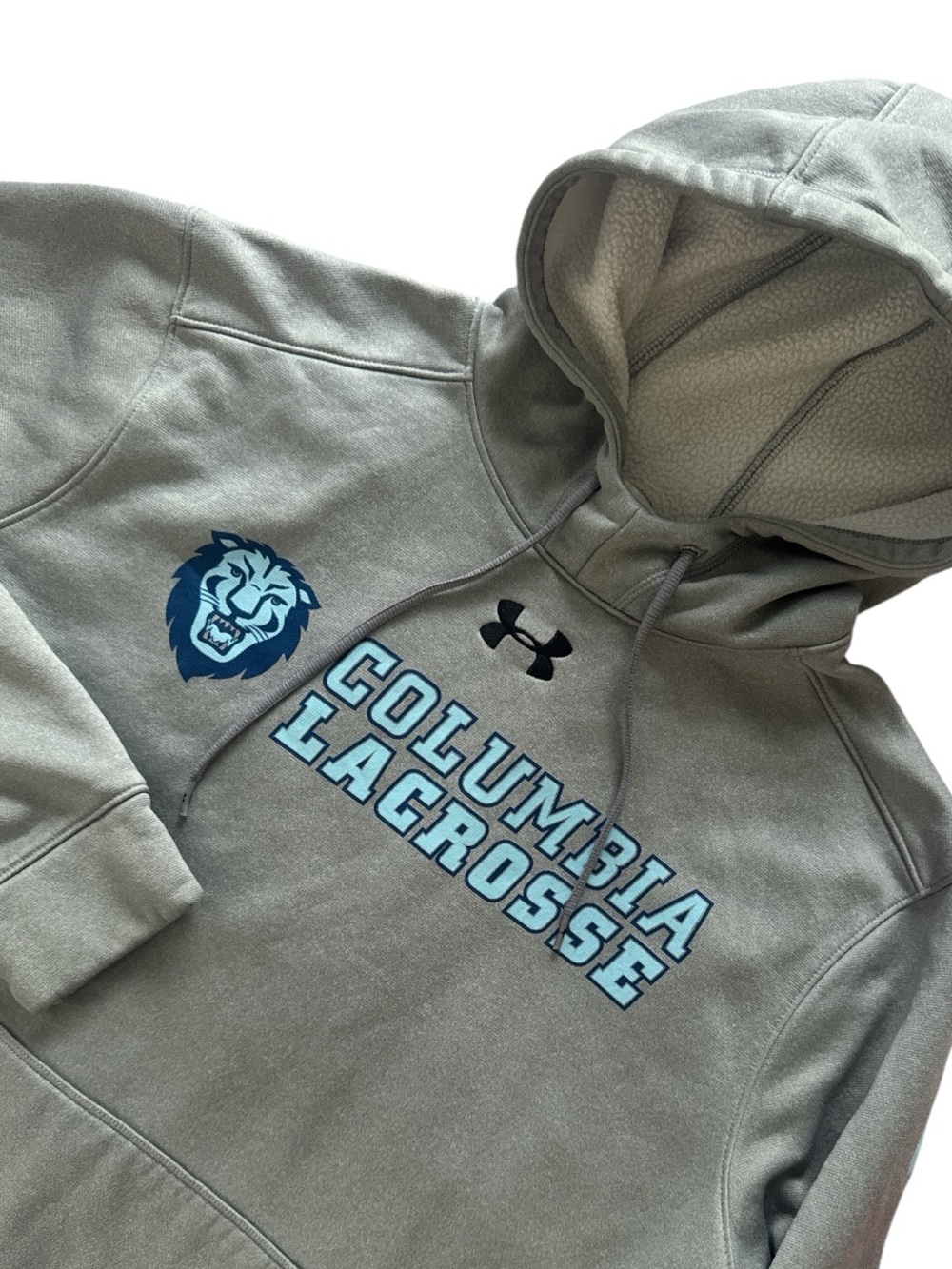 Columbia University Lacrosse Under Armour Large Hooded Loose Fit Hoodie